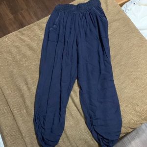REWASH blue capri flowy pants